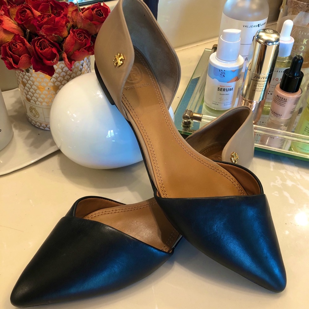 TORY BURCH Two-Tone Leather Flats